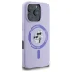 Чехол Karl Lagerfeld Silicone Karl&Choupette Heads Ring MagSafe для iPhone 16 Pro, Фиолетовый