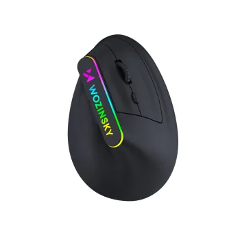 Wozinsky WMG-1164 bezvadu vertikālā ergonomiskā pele 3600 DPI, melna