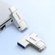 USB-флешка Orico U301 128GB USB-A USB-C USB 3.2 Gen 1, серебристая