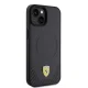 Ferrari iPhone 15 vāciņš Carbon Metal Logo MagSafe, melns