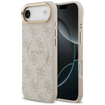 Чехол Guess 4G PU Classic Logo MagSafe для iPhone 17 Air, розовый