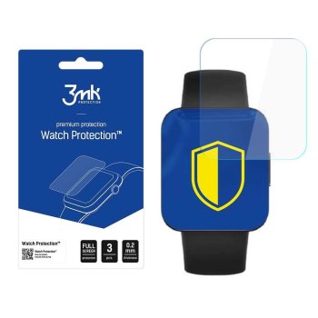 POCO Watch Aizsargplēve uz Visu Ekrānu, 3 gab. | 3MK ARC+ Protective Film Rounded Fullscreen Watch Protector