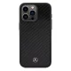Mercedes Carbon Fiber Dynamic Case for iPhone 15 Pro Max - Black