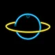 Светодиодная неоновая лампа Forever Light SATURN, Желтый/Синий