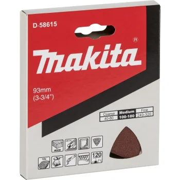 Makita delta slīppapīrs K120, 93 mm, 10 gab.