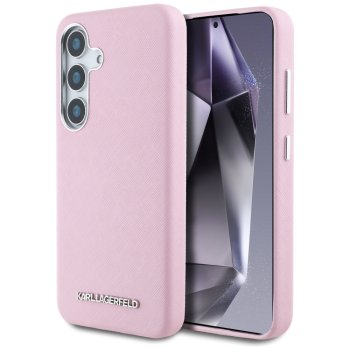 Karl Lagerfeld Saffiano MagSafe vāciņš Samsung Galaxy S25+ Rozā