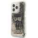 Karl Lagerfeld iPhone 13 Pro / 13 vāciņš Liquid Glitter Gatsby Melns