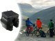 Large Bicycle Rear Rack Bag with 3 Compartments, Black