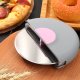 Round Pizza Cutter with Blade Guard, 8.5 cm, Grey