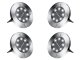 Solar Disk Garden Lights Twilight Sensor 4Pcs