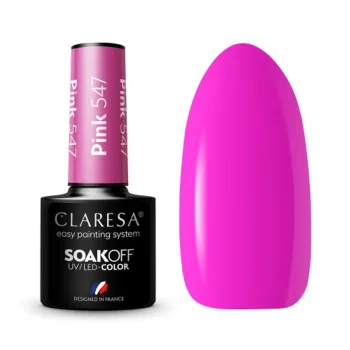 Claresa Pink 547 hibrīda nagu laka, 5g