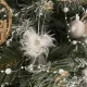 Новогодние украшения ангелы из стекла с перьями Ruhhy, прозрачные, 6...