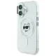 Karl Lagerfeld iPhone 16 Plus vāciņš IML Metal Choupette Head MagSafe, balts