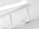 Under-Cabinet Kitchen Hanger with 6 Hooks, White