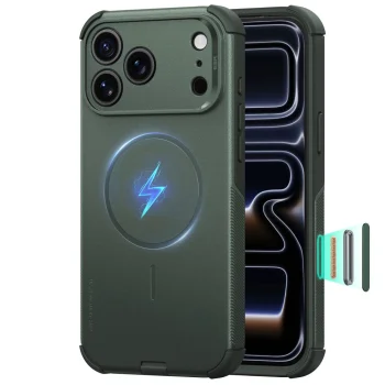 Чехол ESR Cyber Tough MagSafe для iPhone 18 Pro / 17 Pro, зеленый