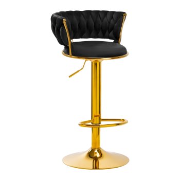 Velvet Makeup Chair and Bar Stool 4Rico QS-B313a, black
