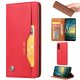 Huawei P20 2018 (EML-L29) PU Leather Wallet Book Case Cover, Red | Telefona Vāciņš Maciņš Apvalks Grāmatiņa