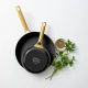Pannu komplekts GreenPan Padova Reserve 20 cm un 26 cm, melns un zelta