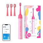 Bērnu elektriskā zobu birste, soniskā zobu suka ar uzgaļu komplektu Bitvae K7S (rozā) | Sonic Toothbrush with App for Kids and Tips