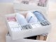Drawer Organizer for Underwear and Socks, Closet Storage Box with Dividers, white