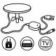 Berdsen BD-955 aktīvā iekštelpu un āra TV antena DVB-T2 4K, melna