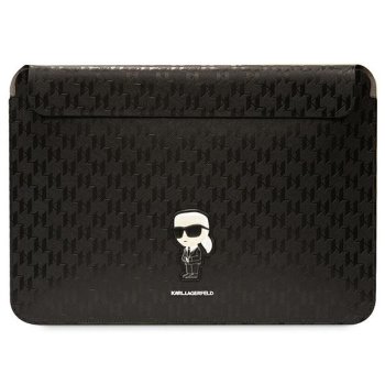 Чехол для ноутбука 14" Karl Lagerfeld Saffiano Monogram Ikonik, черный