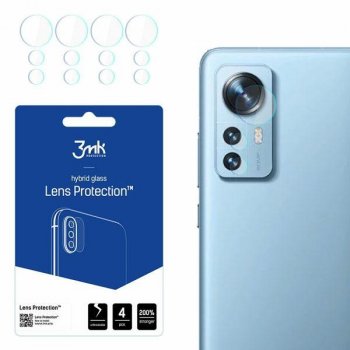 Xiaomi 12 / 12X Aizmugurējās Kameras Aizsargstikls, 4 gab. | 3MK Lens Protection Back Camera Hybrid Glass Protector
