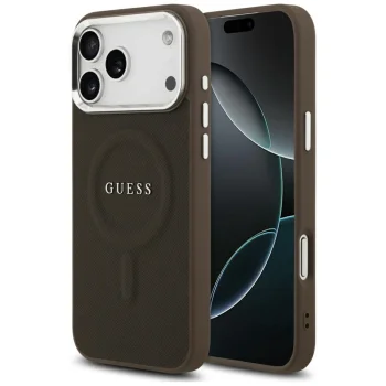 Чехол Guess Classic Logo MagSafe для iPhone 17 Pro Max — коричневый
