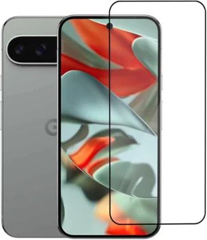 5D Защитное Стекло для Google Pixel 9 Pro XL, Черное Закруглённое (Tempered Glass)