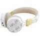 Накладные Bluetooth 5.3 наушники Guess 4G Triangle Round Shape ENC GUBH70E4PTMH, белые
