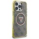 Guess iPhone 16 Pro Max vāciņš IML Metal Glitter 4G Circle Triangle MagSafe, brūns