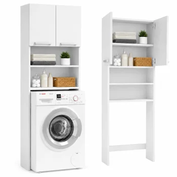 Modernhome vannas istabas skapis virs veļas mašīnas, balts