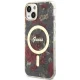 Guess iPhone 14 vāciņš Flower MagSafe, zaļš