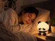 Silikona nakts lampiņa bērniem Panda LED RGB, skārienjutīga, uzlādējama