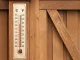 Koka sienas termometrs iekštelpām un ārtelpām, no -40 līdz +50 °C, gaiši brūns