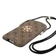 Guess tālruņa somiņa GUHCP12M4GPSBR 6.1\" brūna/brūna 4G metāla logo | Phone Bag Brown/Brown Metal