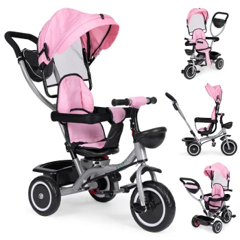 Детский трехколесный велосипед-коляска 2в1 ECOTOYS с поворотным...