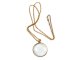 Elegant Magnifying Glass Necklace Pendant for Reading 5x, Gold