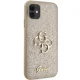Guess iPhone 11 / Xr vāciņš Glitter Script Big 4G, zelta