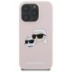 Karl Lagerfeld iPhone 16 Pro Max vāciņš Silicone Karl & Choupette Head MagSafe, rozā
