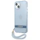 Guess Translucent Strap vāciņš iPhone 13 mini, zils