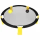 Roundnet spēles komplekts ar apaļu tīklu un 2 bumbām, 90 cm, melns/dzeltens