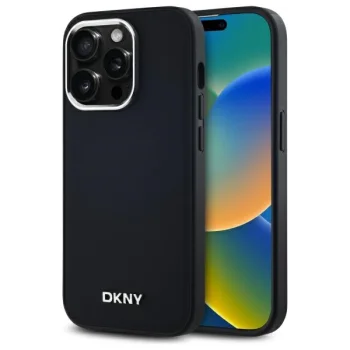 Чехол DKNY для iPhone 14 Pro Plain Silver MagSafe Logo, черный