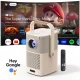Yaber T2 Plus GTV 1080p 450 ANSI Google TV Projector with Battery - Beige