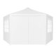 Multigarden dārza paviljons / tirdzniecības telts ar logiem, 2x2x2 m, balts