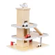 Деревянный гараж-парковка Ecotoys W04B047B с лифтом и машинками
