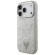 Guess Glitter Triangle Logo MagSafe Phone Case Cover iPhone 17 Pro - silver