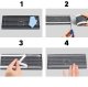 Self-Adhesive Shower Drain Anti-Clog Tape 7cm x 10m, Grey