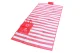 Waterproof beach mat with inflatable pillow, red