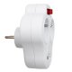 Maclean sadalītājs ar 2 rozetēm, slēdzi un USB A/C 2.4A, balts